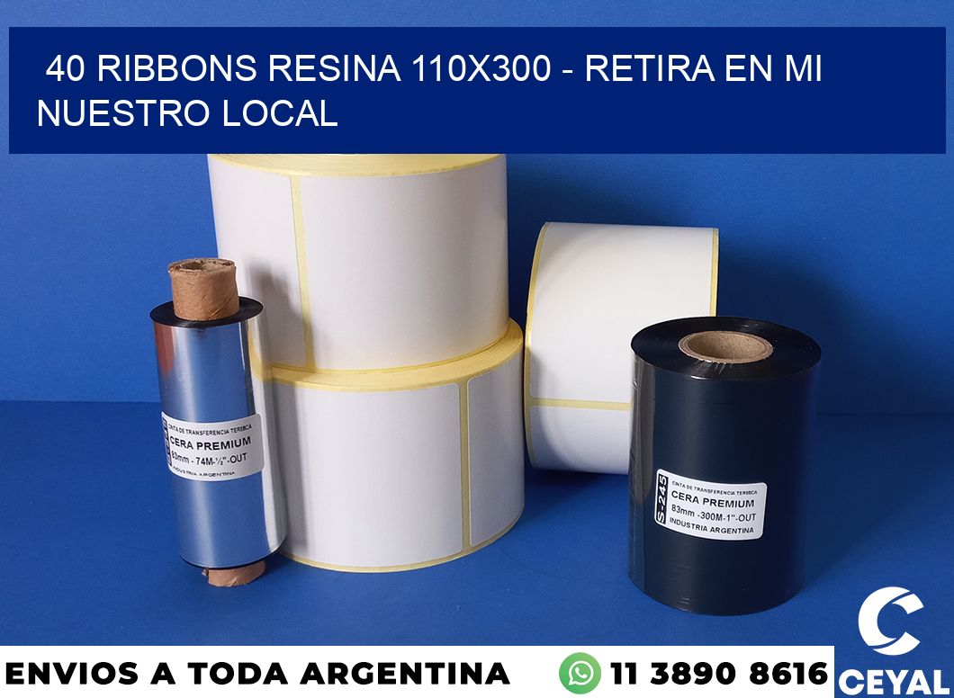 40 Ribbons resina 110x300 - retira en mi nuestro local