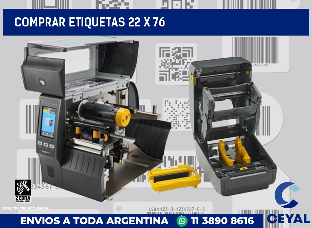 Comprar etiquetas 22 x 76