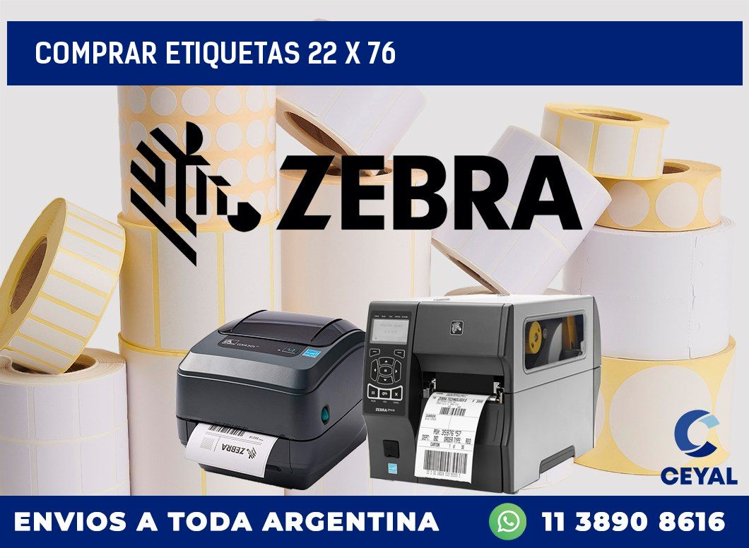 Comprar etiquetas 22 x 76