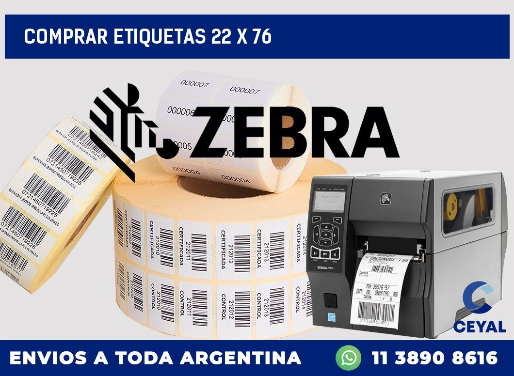 Comprar etiquetas 22 x 76