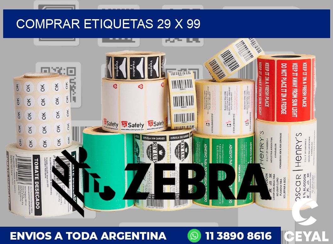 Comprar etiquetas 29 x 99