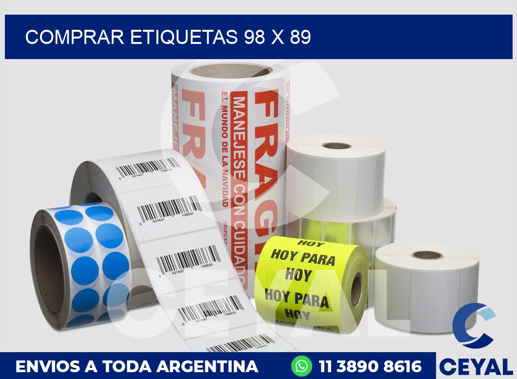 Comprar etiquetas 98 x 89