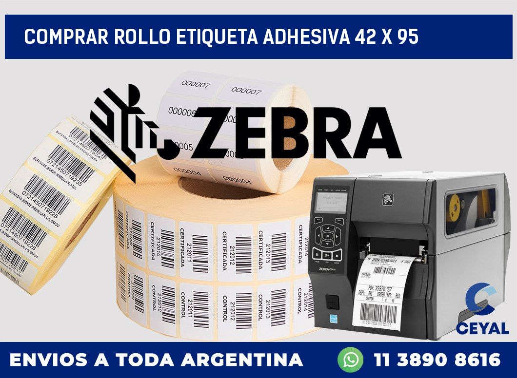 Comprar rollo etiqueta adhesiva 42 x 95