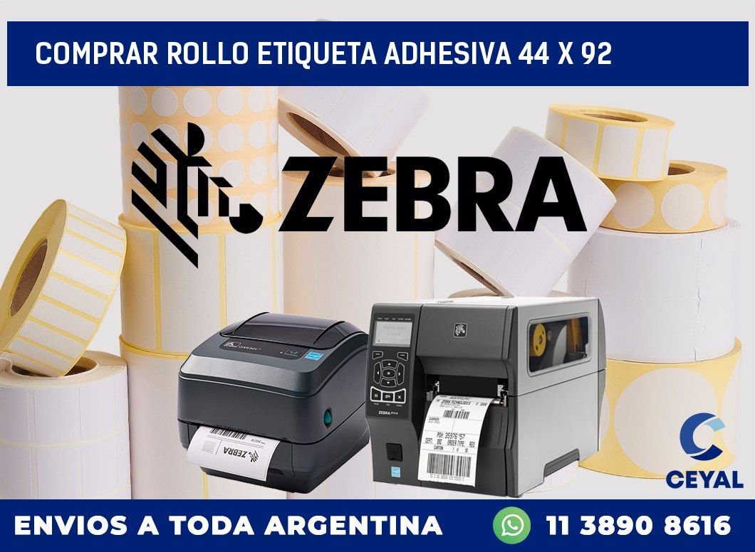 Comprar rollo etiqueta adhesiva 44 x 92