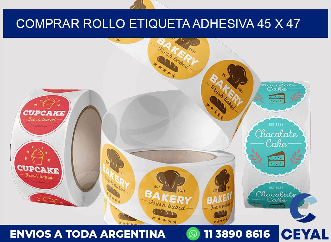 Comprar rollo etiqueta adhesiva 45 x 47