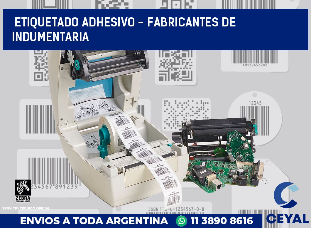 Etiquetado adhesivo - Fabricantes de indumentaria