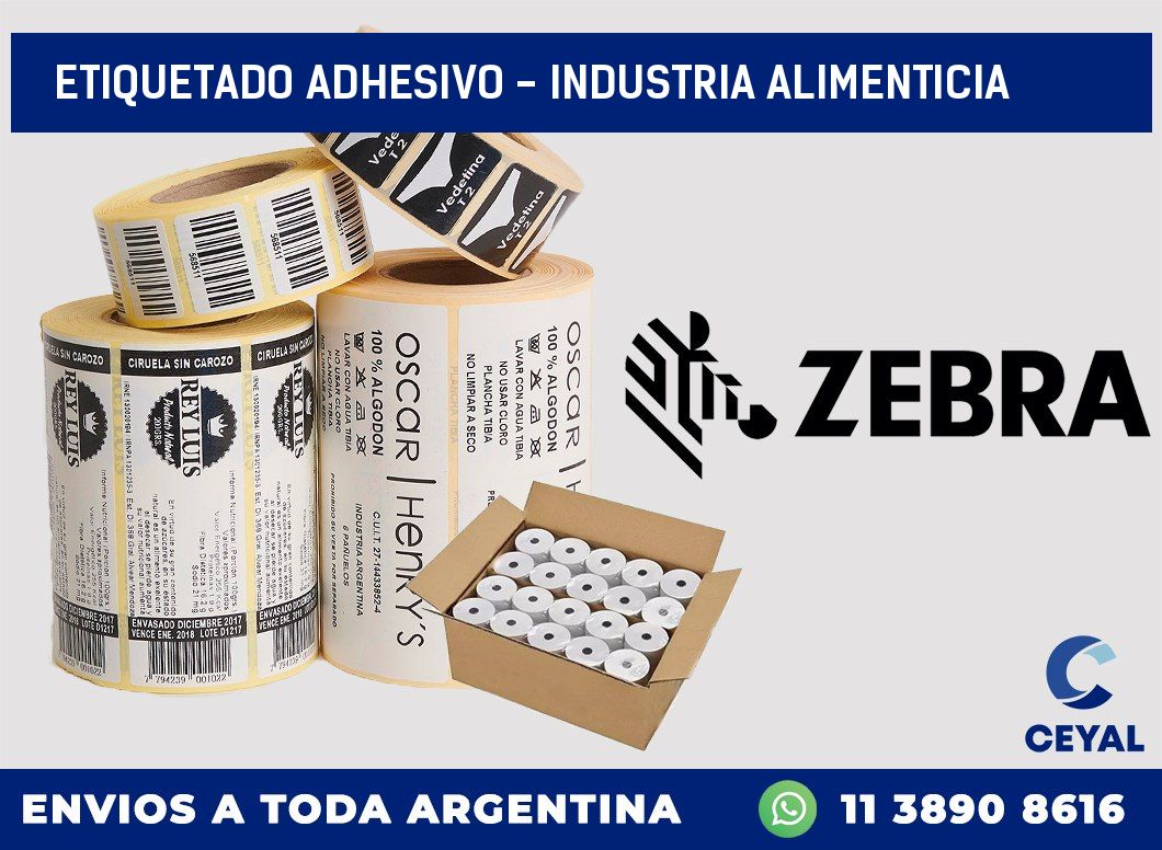 Etiquetado adhesivo - Industria alimenticia