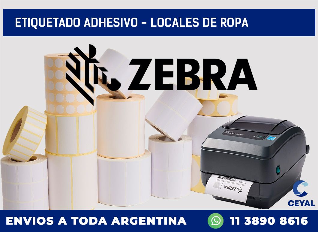 Etiquetado adhesivo - Locales de ropa