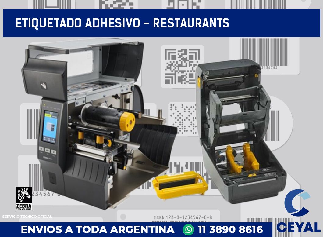 Etiquetado adhesivo - Restaurants