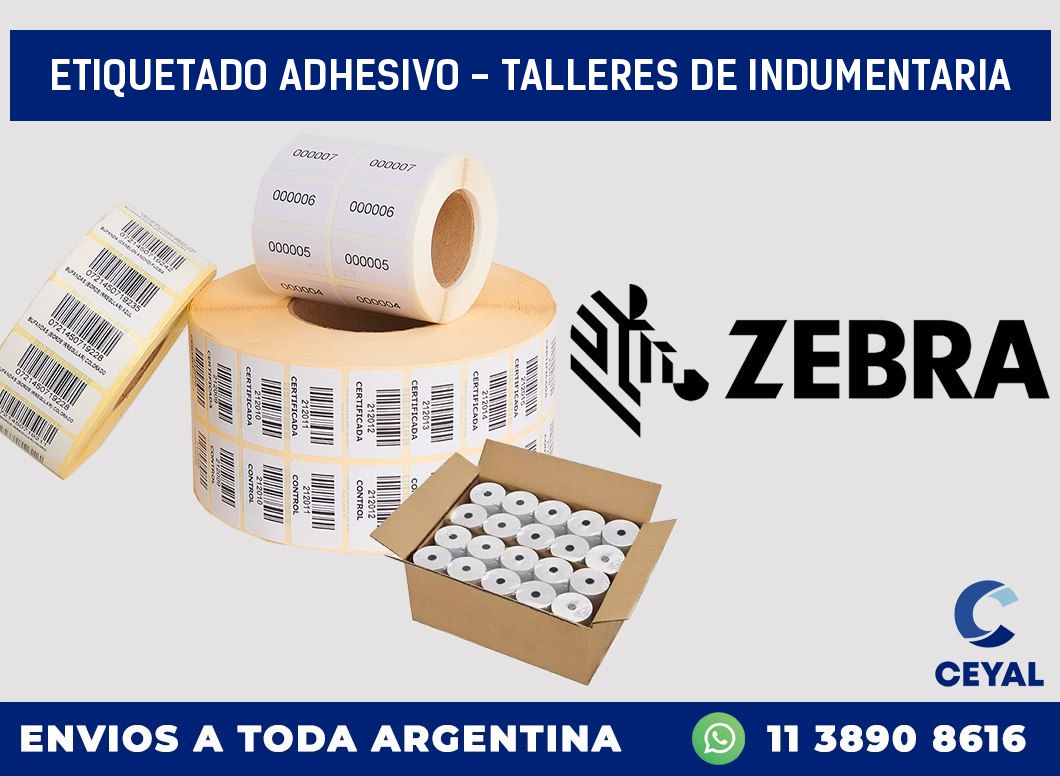 Etiquetado adhesivo – Talleres de indumentaria