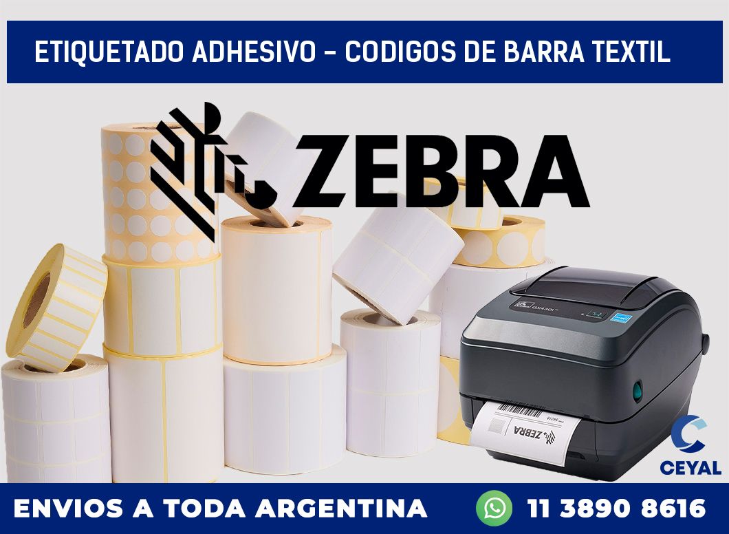 Etiquetado adhesivo - codigos de barra textil