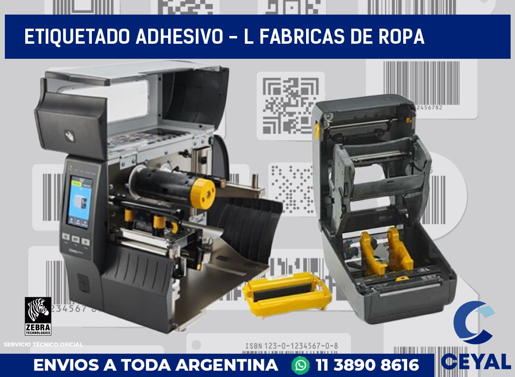 Etiquetado adhesivo - l fabricas de ropa