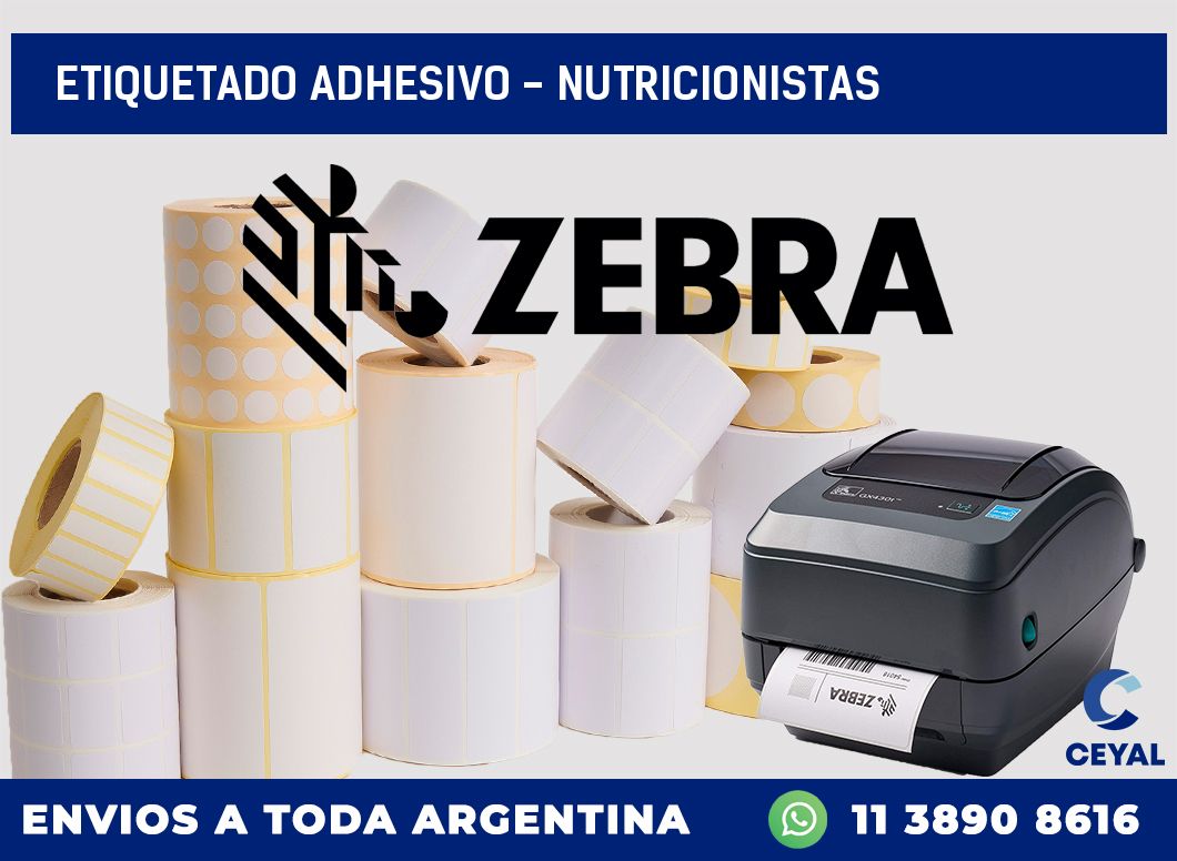 Etiquetado adhesivo - nutricionistas