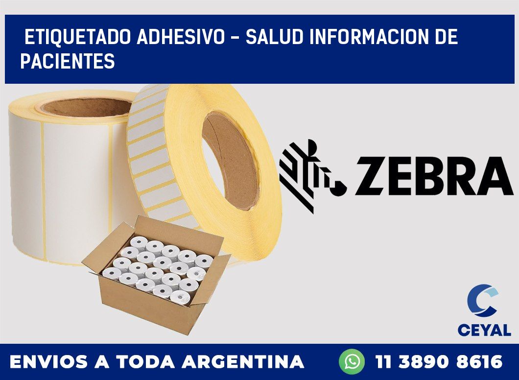 Etiquetado adhesivo - salud informacion de pacientes