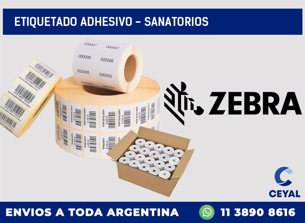 Etiquetado adhesivo – sanatorios