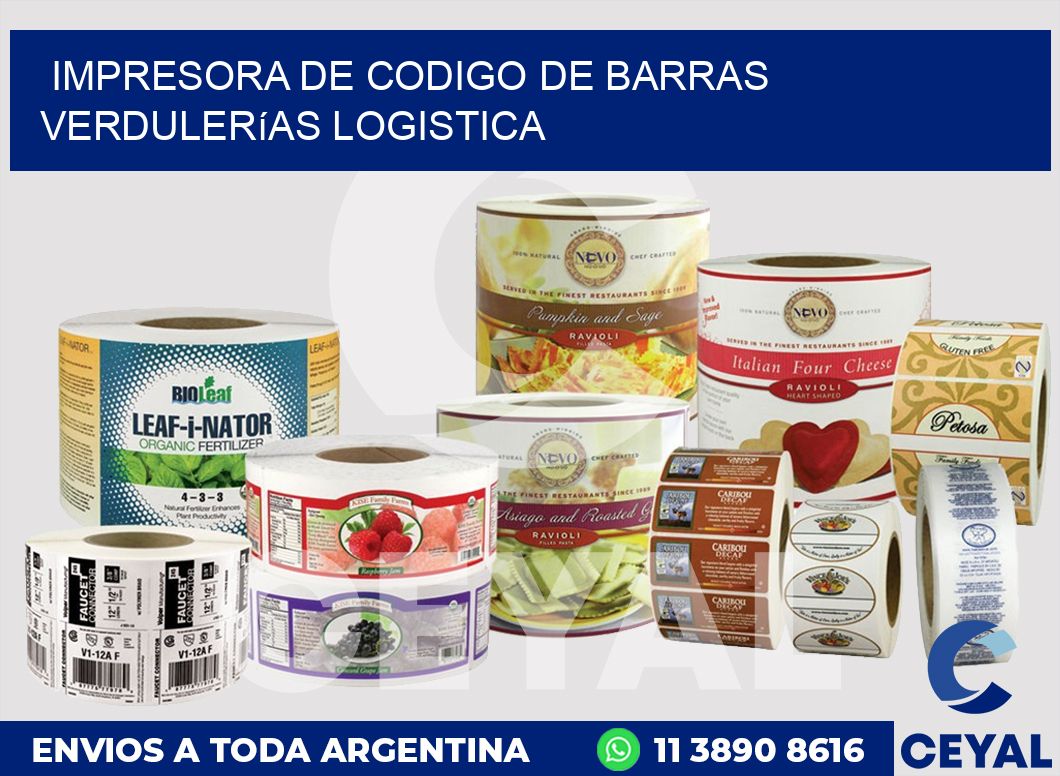 Impresora de codigo de barras Verdulerías logistica