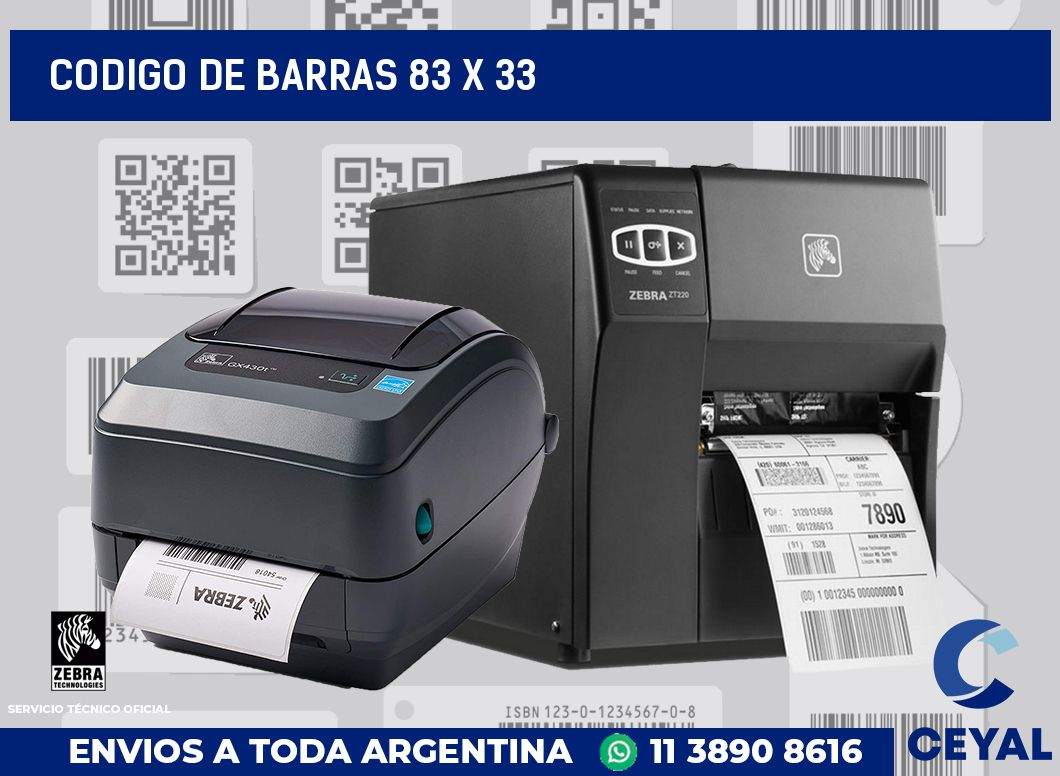 codigo de barras 83 x 33