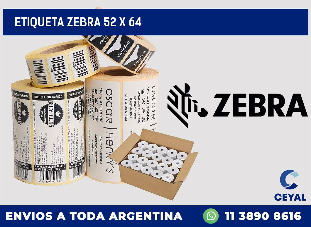 etiqueta zebra 52 x 64