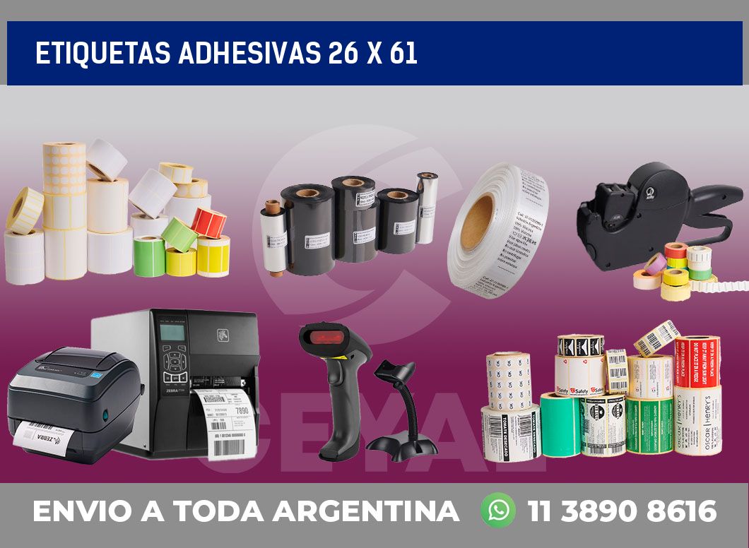 etiquetas adhesivas 26 x 61