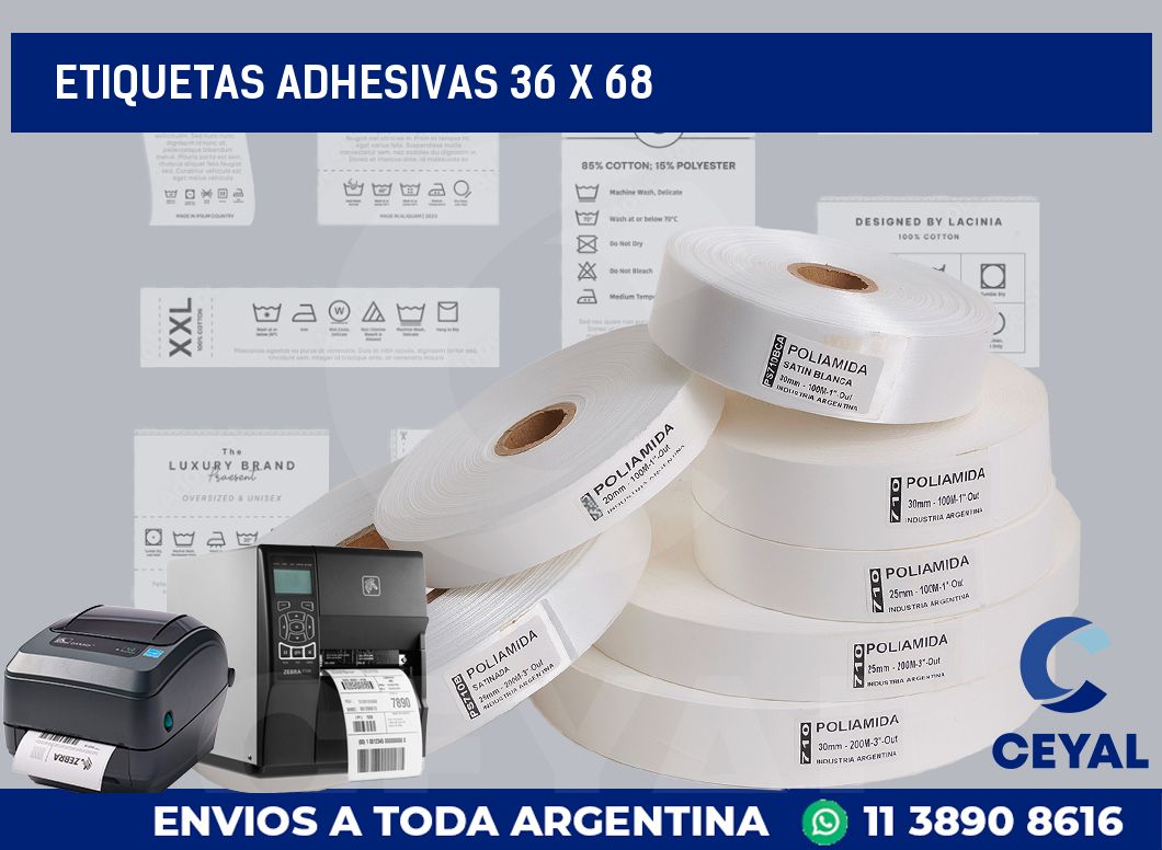 etiquetas adhesivas 36 x 68