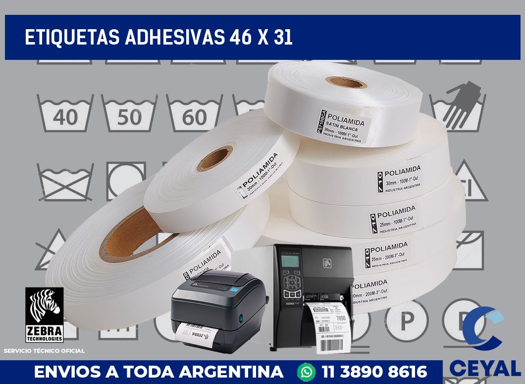 etiquetas adhesivas 46 x 31