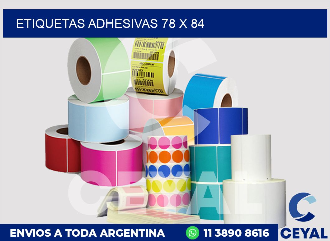 etiquetas adhesivas 78 x 84