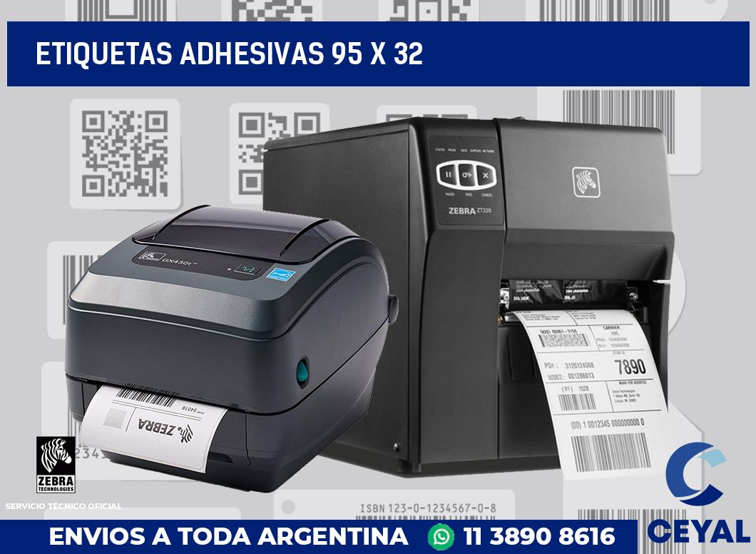 etiquetas adhesivas 95 x 32