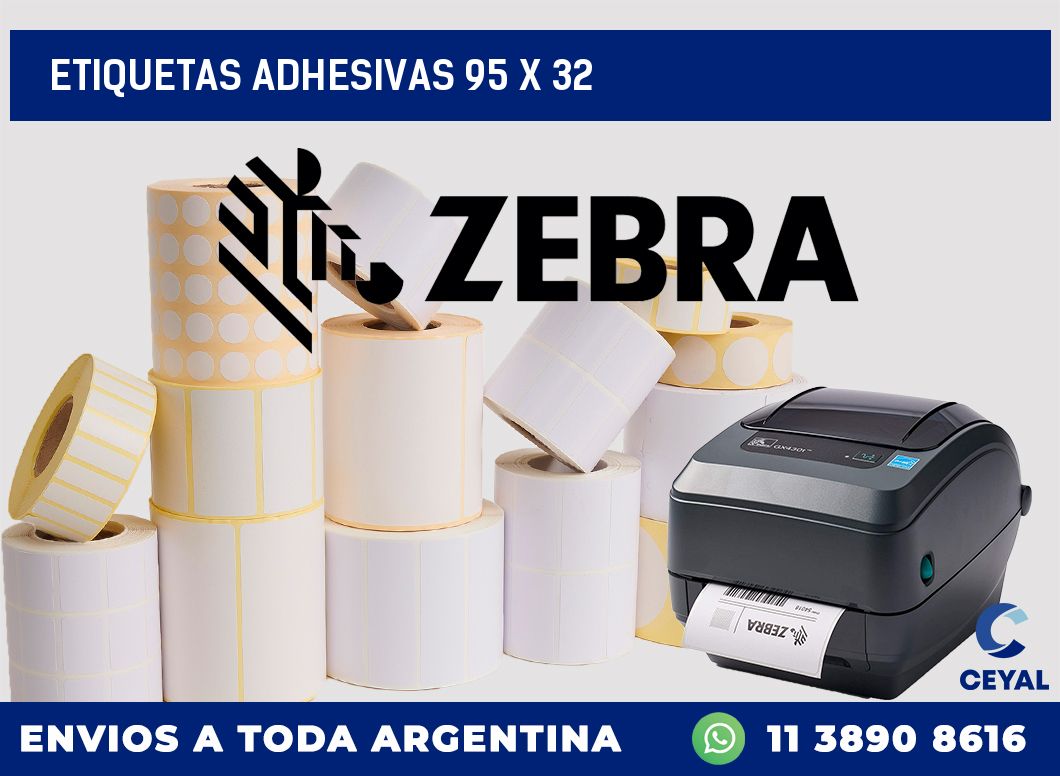 etiquetas adhesivas 95 x 32