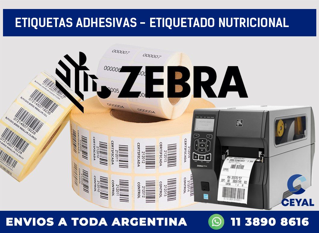 etiquetas adhesivas - Etiquetado Nutricional