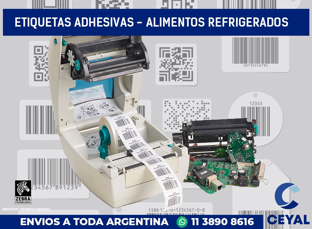 etiquetas adhesivas - alimentos refrigerados