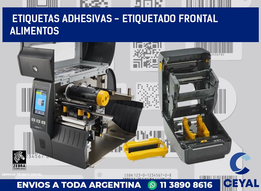 etiquetas adhesivas - etiquetado frontal alimentos