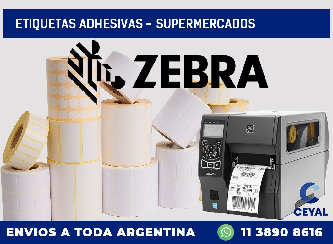 etiquetas adhesivas - supermercados