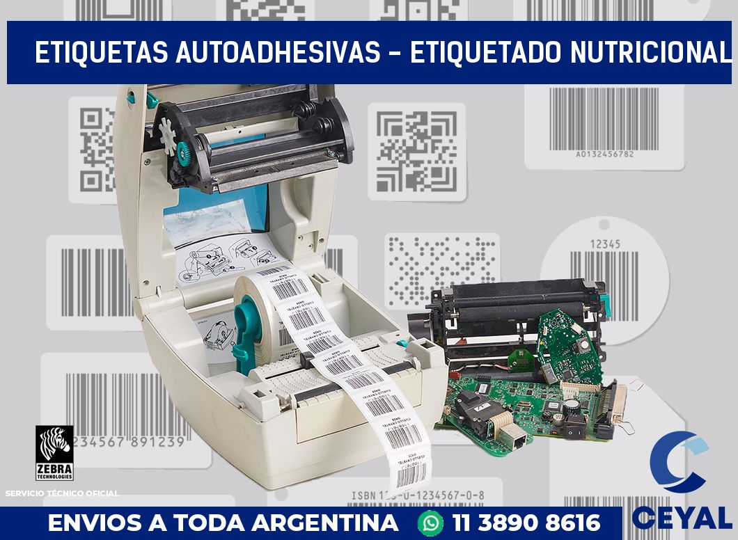 etiquetas autoadhesivas - Etiquetado Nutricional