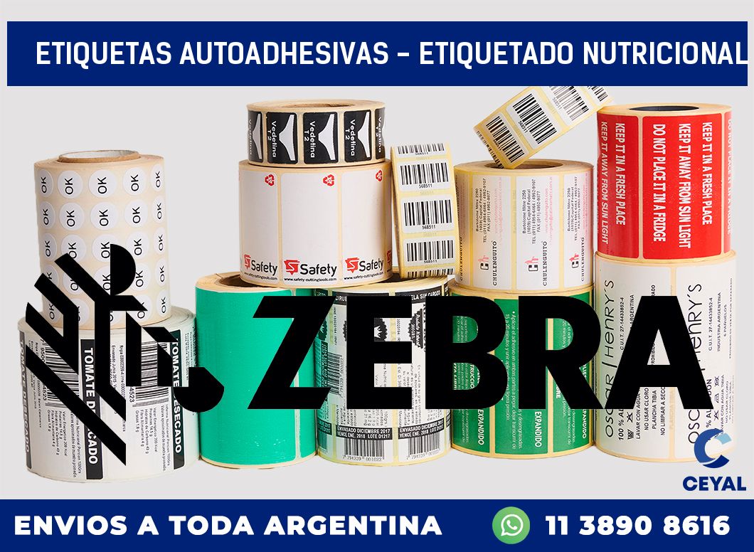 etiquetas autoadhesivas - Etiquetado Nutricional