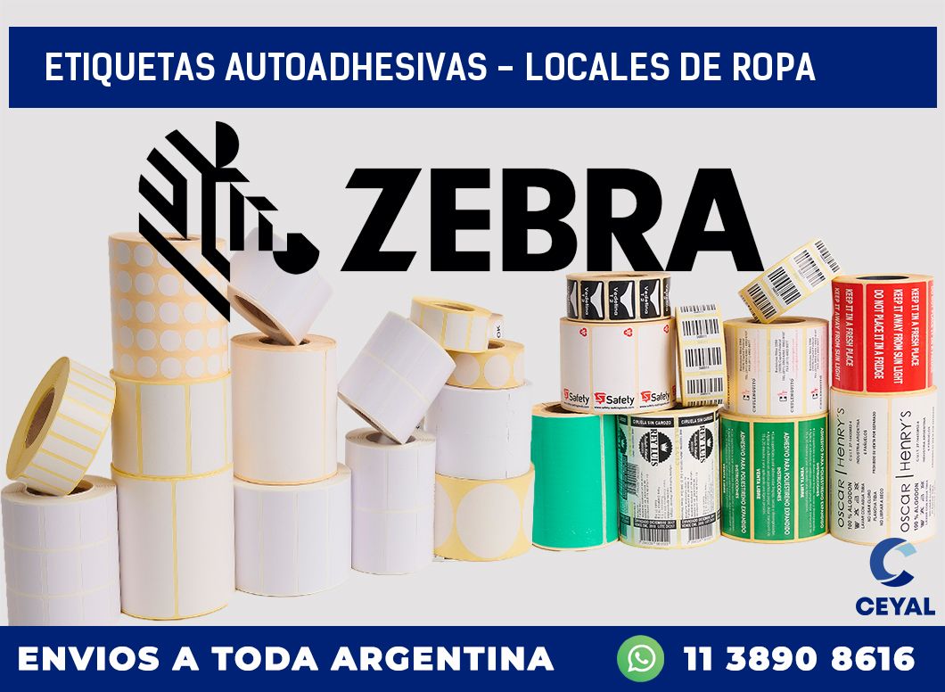 etiquetas autoadhesivas - Locales de ropa