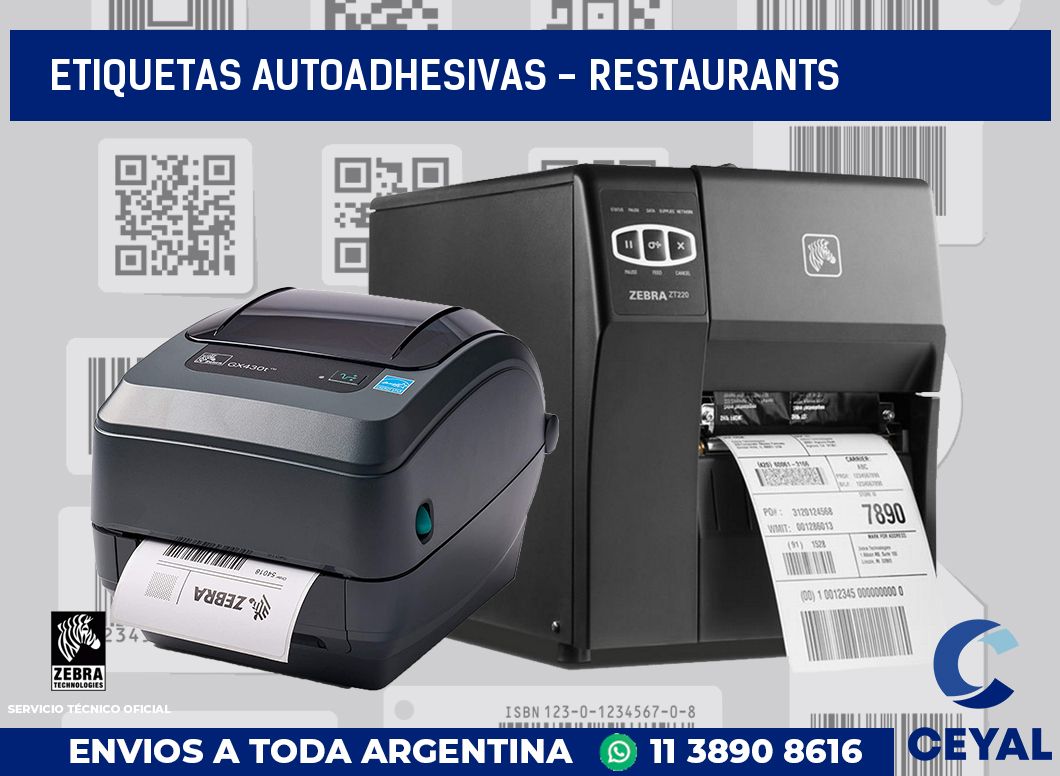 etiquetas autoadhesivas - Restaurants