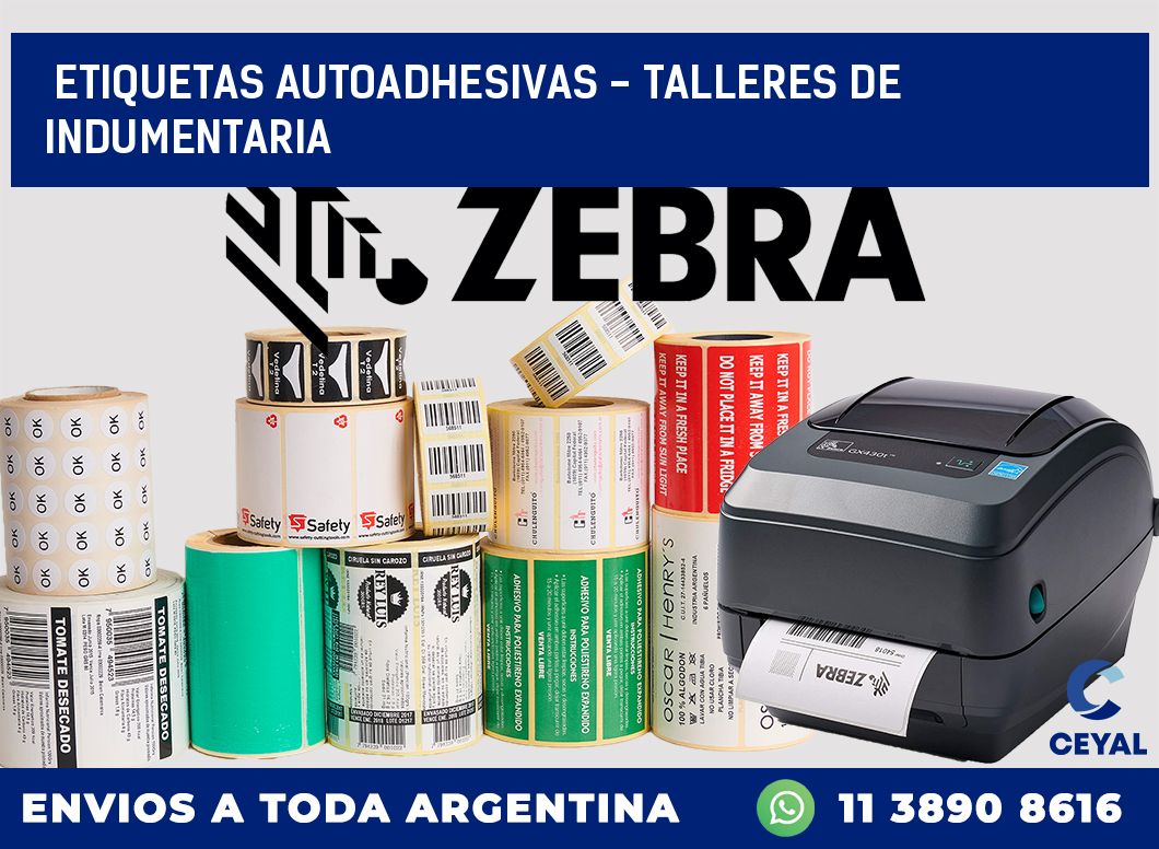 etiquetas autoadhesivas – Talleres de indumentaria