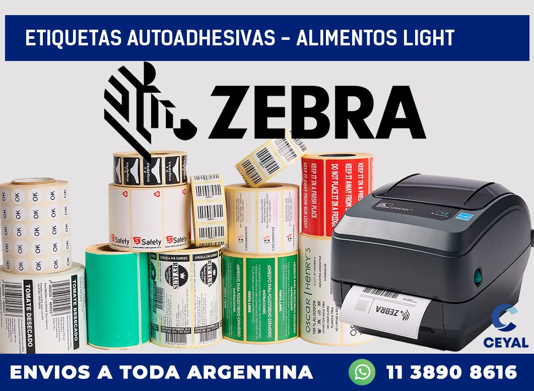 etiquetas autoadhesivas - alimentos light