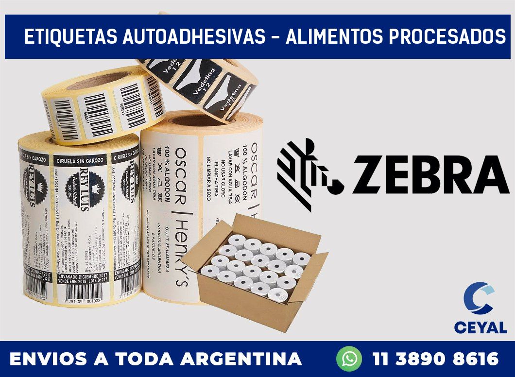 etiquetas autoadhesivas - alimentos procesados