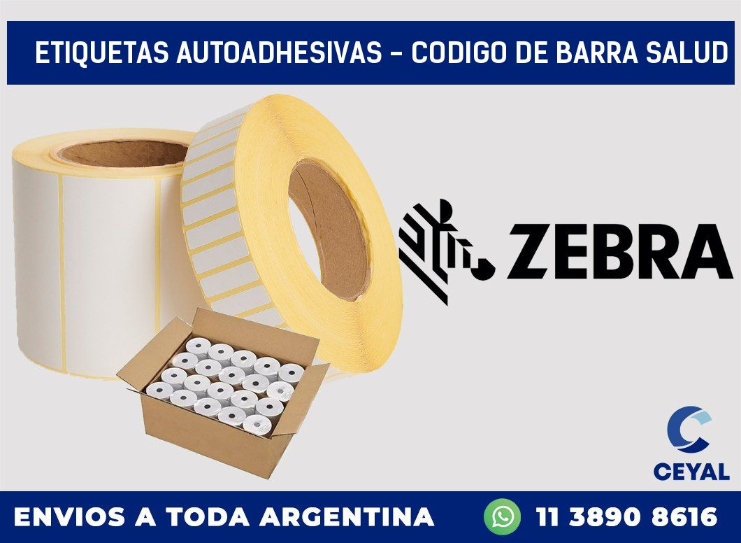 etiquetas autoadhesivas - codigo de barra salud