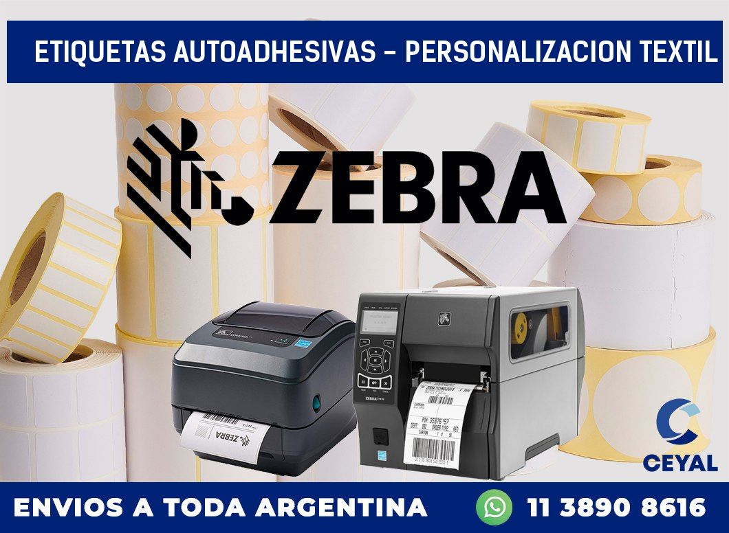 etiquetas autoadhesivas - personalizacion textil