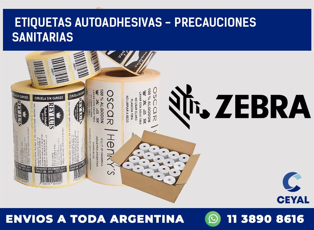 etiquetas autoadhesivas – precauciones sanitarias