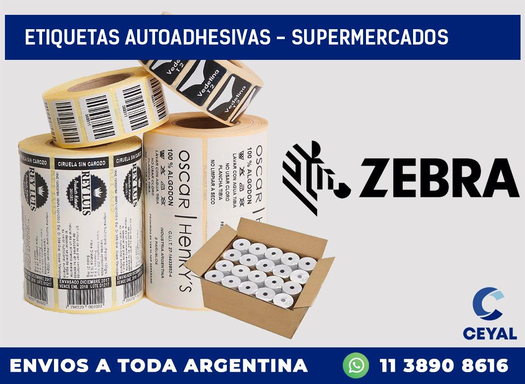 etiquetas autoadhesivas - supermercados