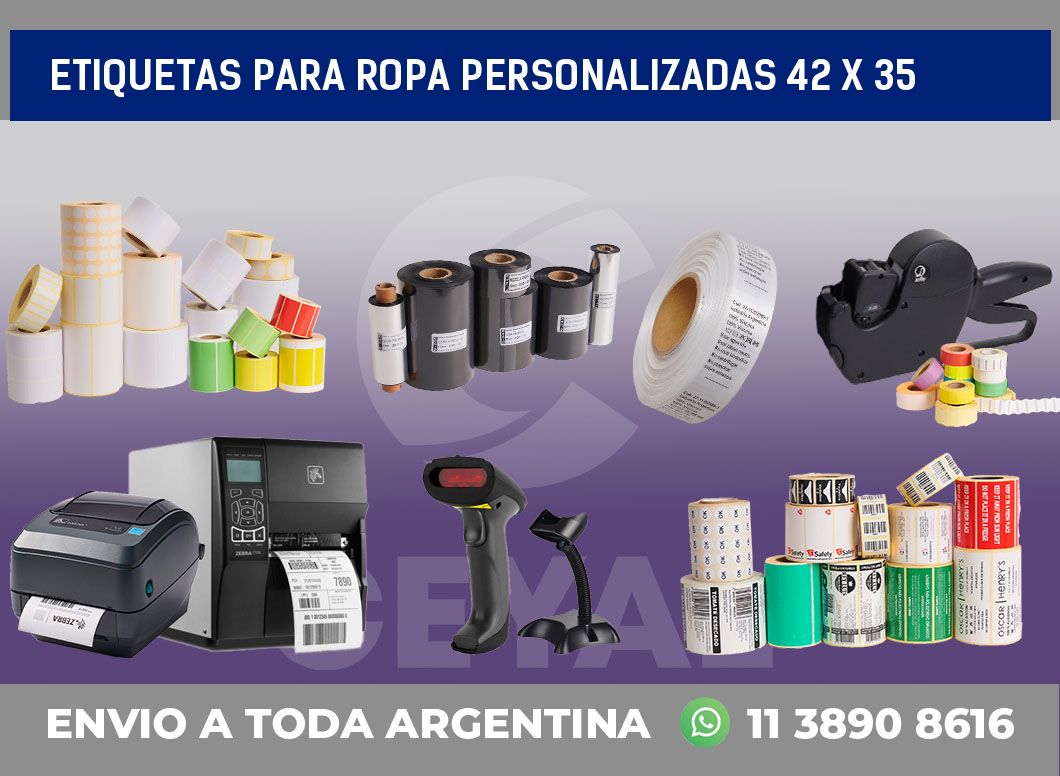 etiquetas para ropa personalizadas 42 x 35