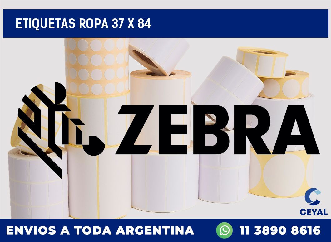 etiquetas ropa 37 x 84