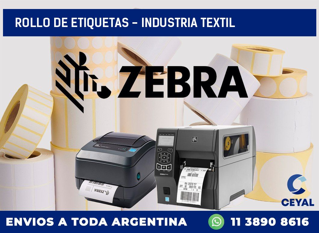 rollo de etiquetas – Industria textil