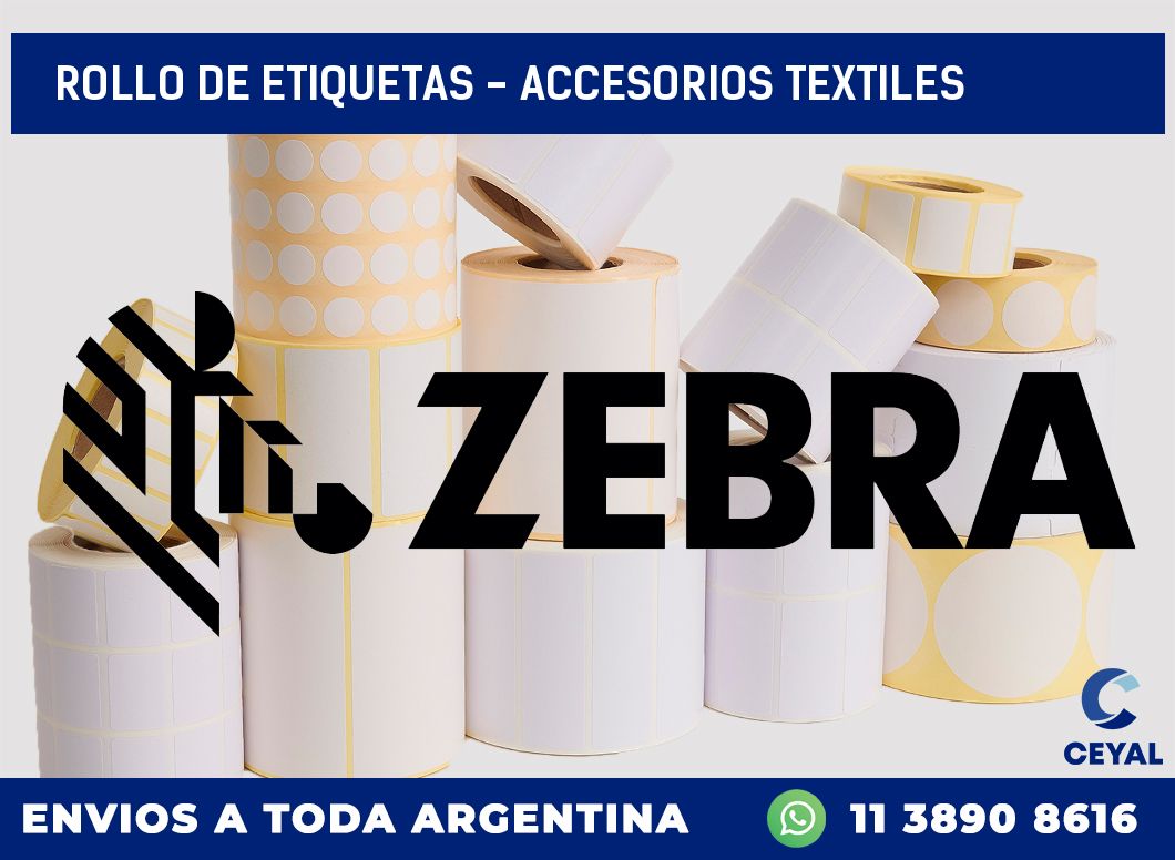 rollo de etiquetas - accesorios textiles