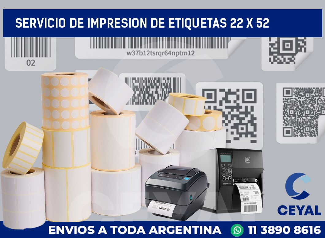 servicio de impresion de etiquetas 22 x 52