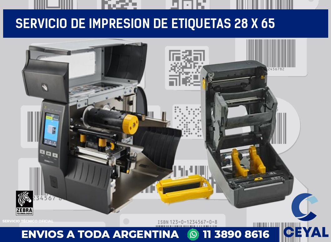 servicio de impresion de etiquetas 28 x 65