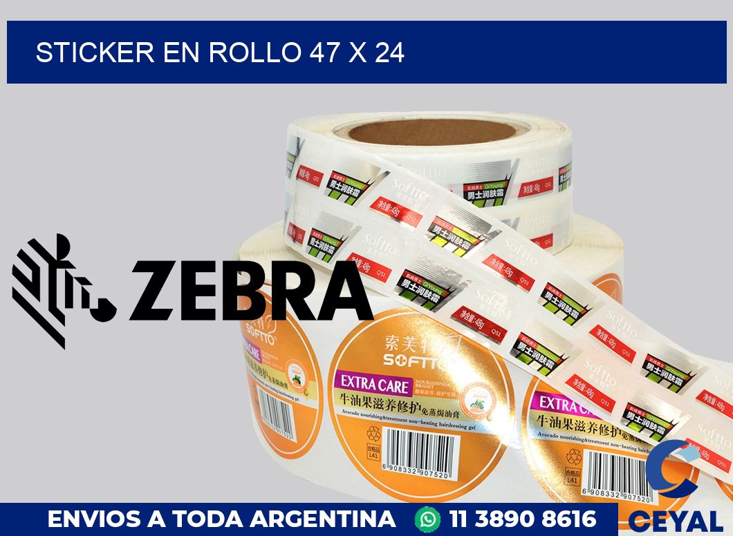 sticker en rollo 47 x 24